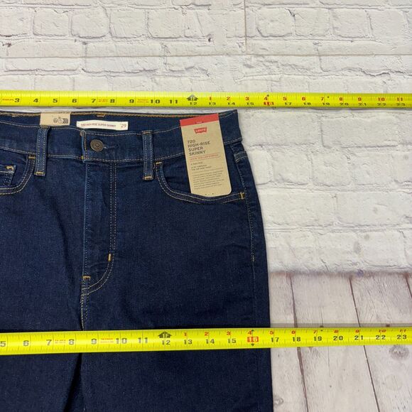 NWT Levi's 720 High Rise Super Skinny Jeans Women Size 29 Blue Denim D030 -20 - Picture 3 of 16